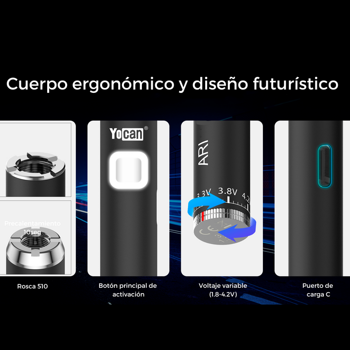 Batería para destilado Yocan Ari 650 Rosca 510