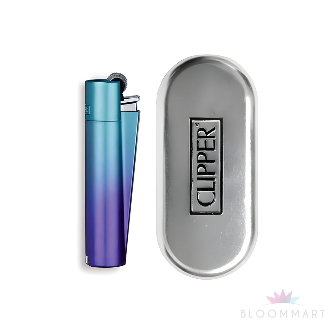 Encendedor Clipper Blue Gradient Metal