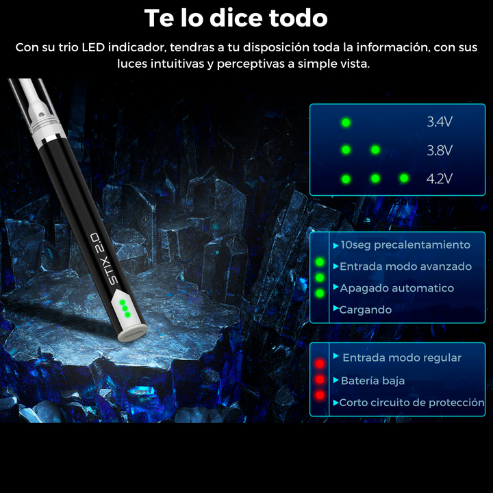 Vaporizador Yocan Stix 2.0 Indicador LeD