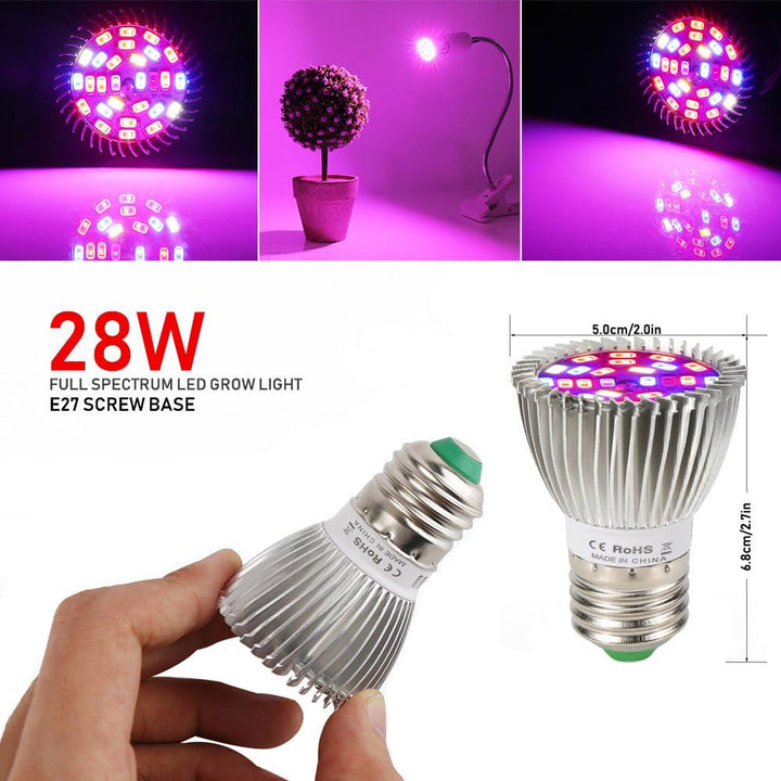 Bombillas LED 28W de Espectro Completo - Paquete de 4