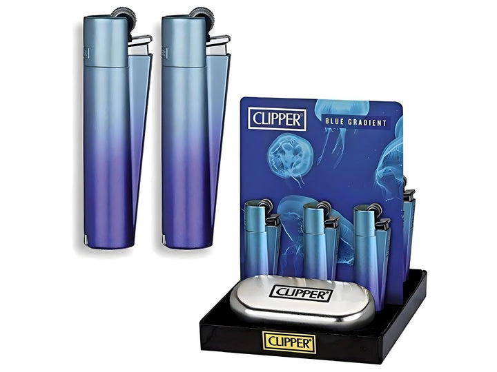 Encendedor Clipper Blue Gradient Metal