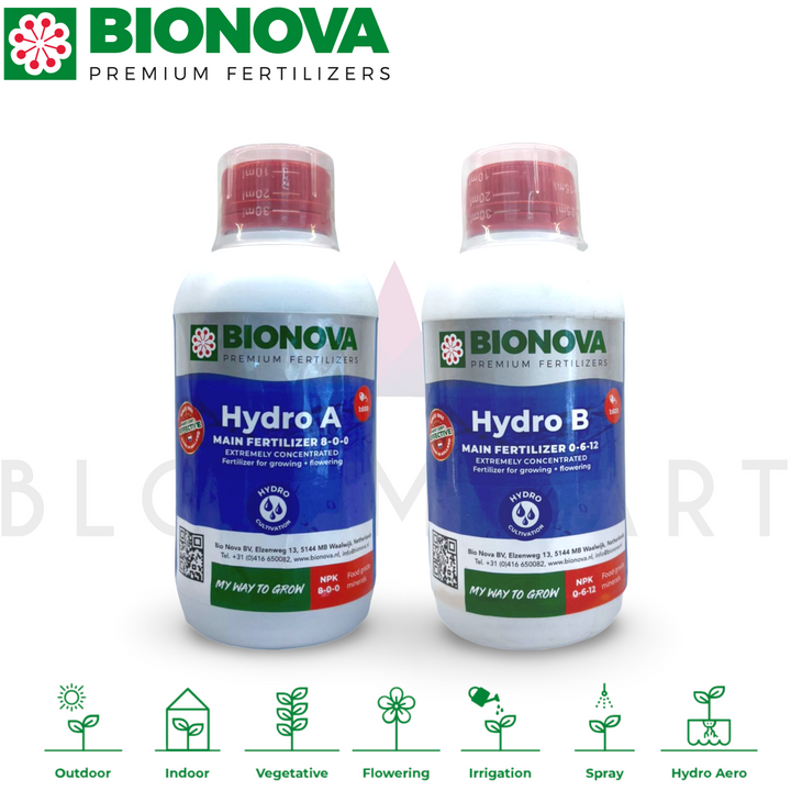 Fertilizante Bionova Hydro A Hydro B 500ml