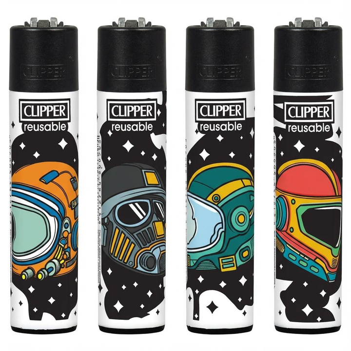 Encendedores Clipper Recargables – Space Helmets