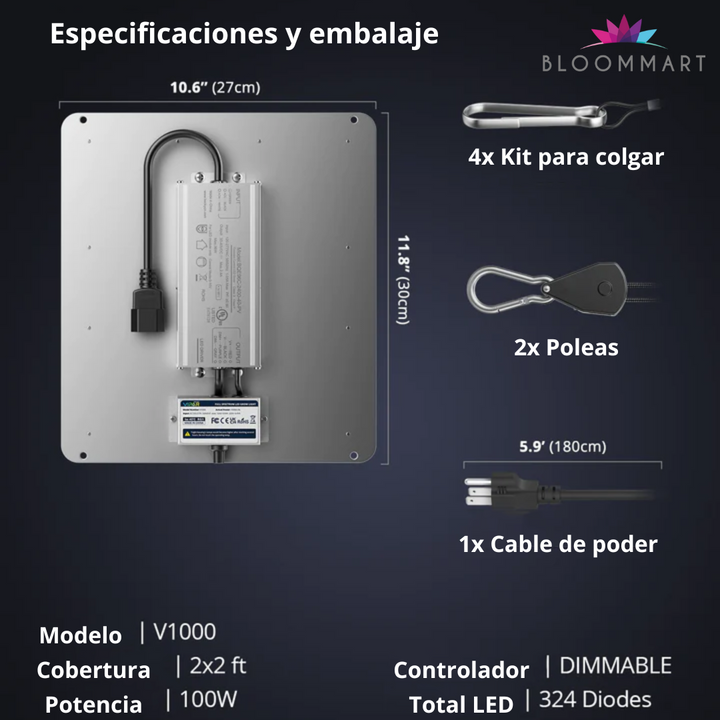 Panel LED Viparspectra V1000