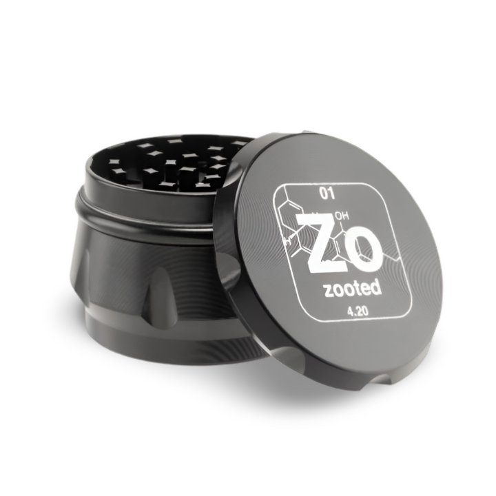 Grinder Zooted Aluminio 63mm 4 piezas - Negro