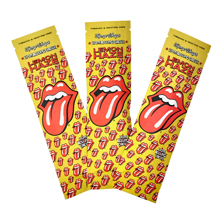 Hemp Wraps de Terpenos Sabor Lemon Haze - Lion Rolling Circus Edición Rolling Stones