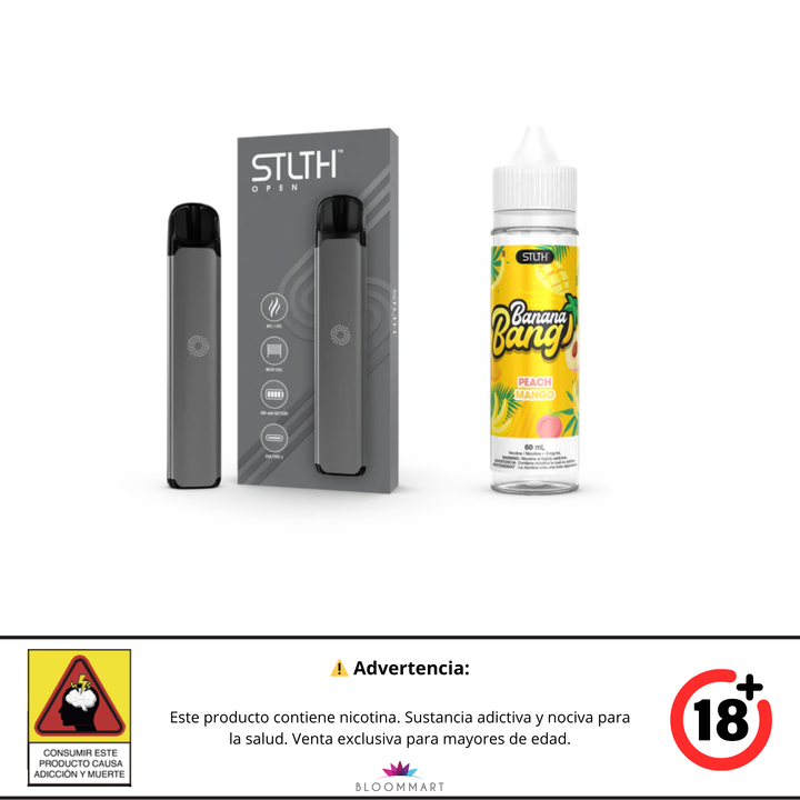 KIT STLTH VAPE OPEN + E-LIQUID BANANA BANG