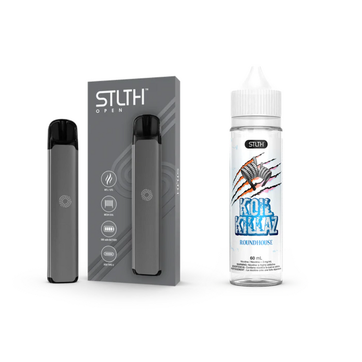 KIT STLTH VAPE OPEN + E-LIQUID KOIL KILLAZ