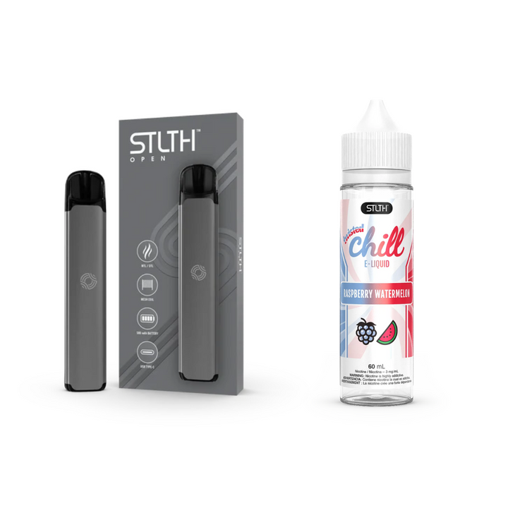 KIT STLTH VAPE OPEN + E-LIQUID TWISTED CHILL