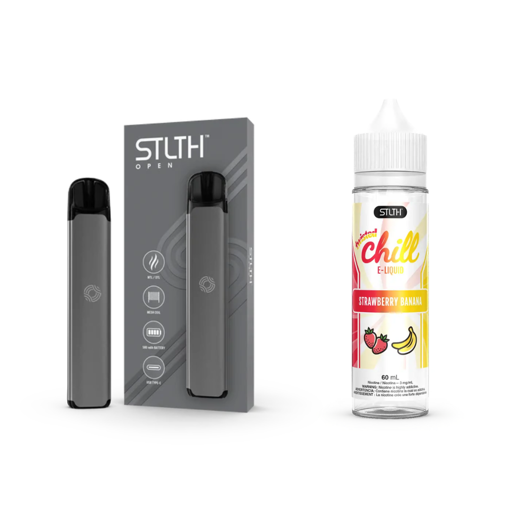 KIT STLTH VAPE OPEN + E-LIQUID TWISTED CHILL