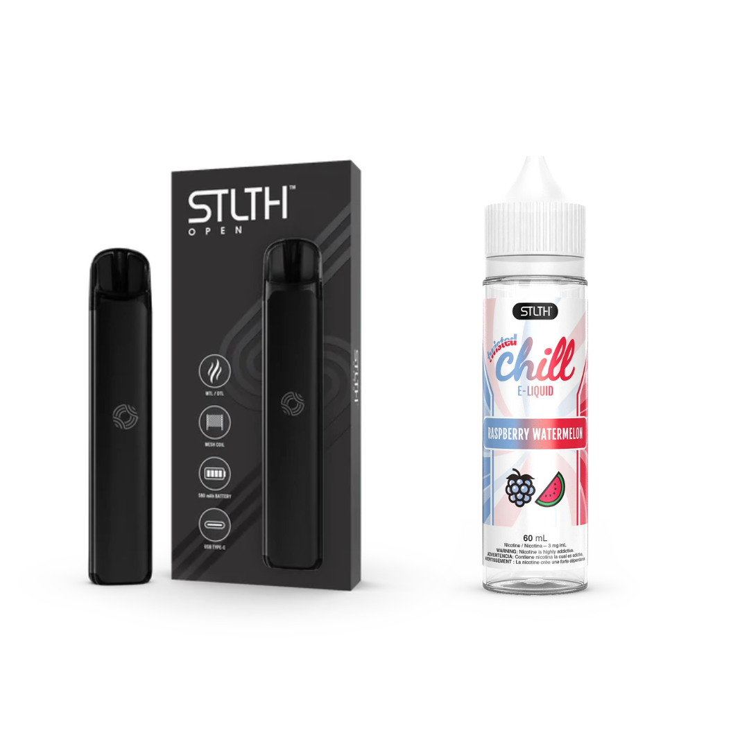 KIT STLTH VAPE OPEN + E-LIQUID TWISTED CHILL