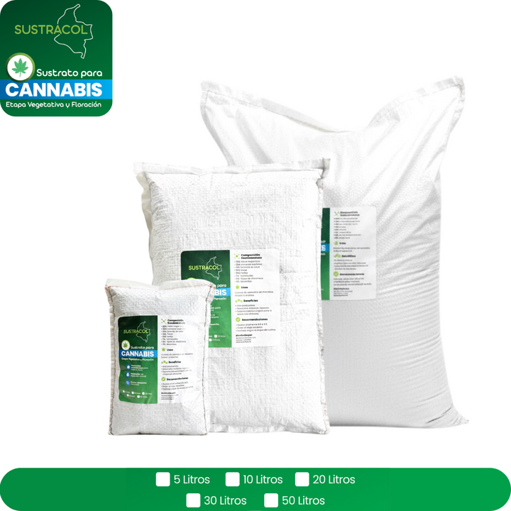 Sustracol - Sustrato 100% orgánico para Cannabis 50 Litros
