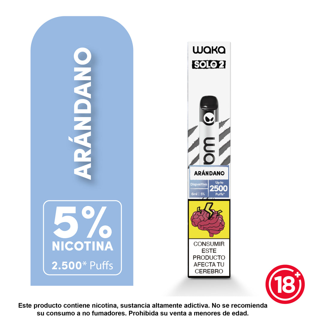 Vaporizador Waka Solo 2.0 - 2500 Puff 5% Nicotina