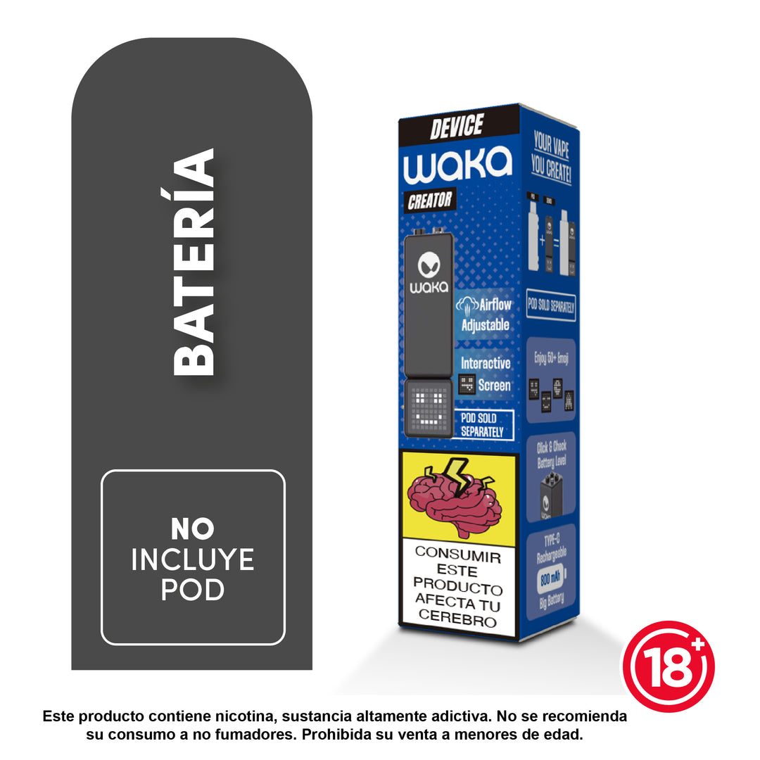 Bateria para vapeo Waka Creator - Color Negro
