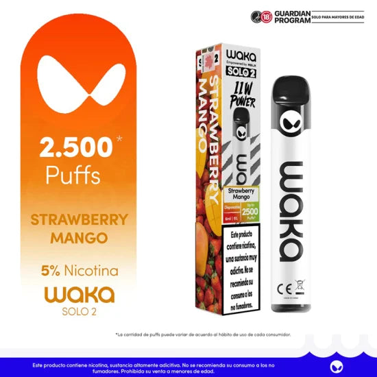 Vaporizador Waka Solo 2.0 - 2500 Puff 5% Nicotina