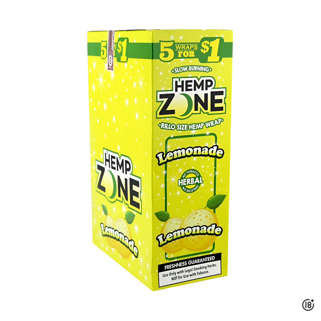 Blunts Hemp Zone sabor Lemonade, ideales para una experiencia herbal suave y aromática.