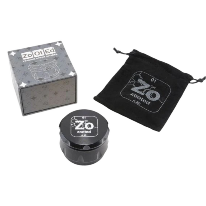 Grinder Zooted Aluminio 63mm 4 piezas - Negro