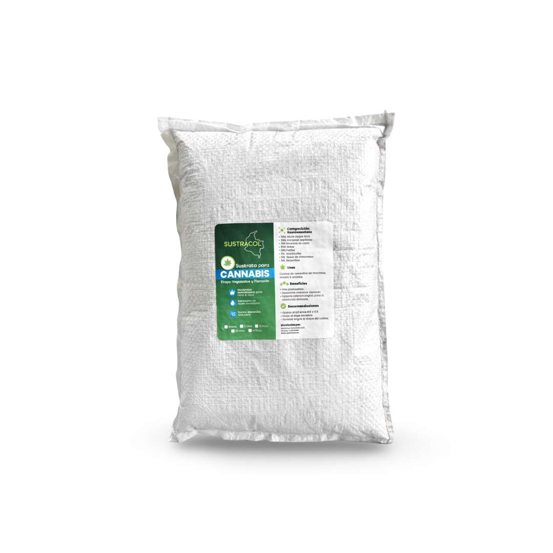 Sustrato Sustracol 10 litros para plantas de cannabis con mezcla optimizada de turba, perlita y compost