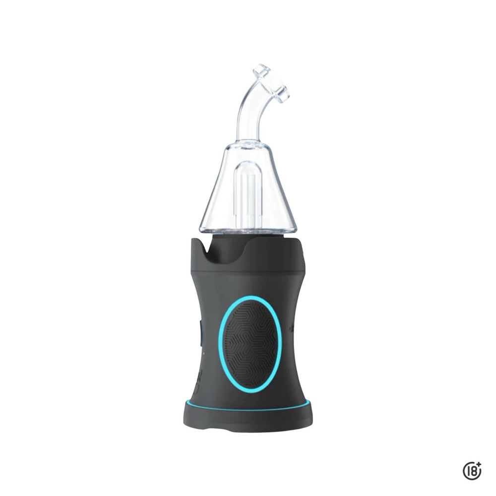 Vista lateral del vaporizador herbal para concentrados Dr Dabber Boost EVO en color negro.