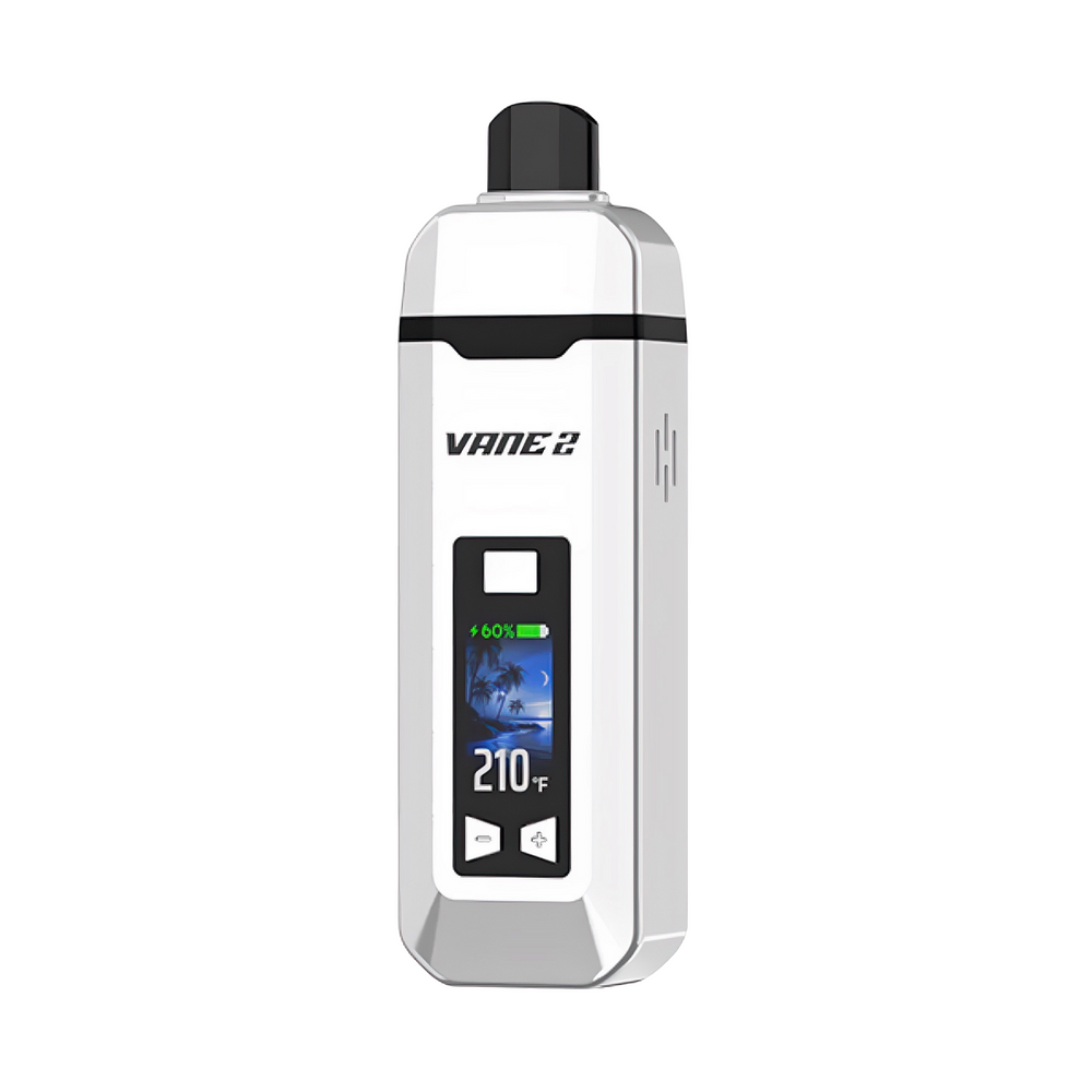 Vaporizador portátil Yocan Vane 2 en color blanco perla para hierbas secas.